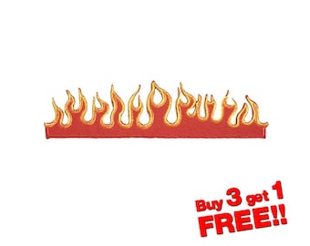 Flamme IRON ON PATCH lustige Patches Abzeichen Feuer Patch Applikation