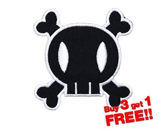 Crossbones Applique IRON ON PATCH funny patches