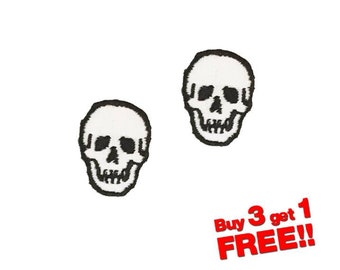 2pcs Mini Skull02 Iron On Patch funny patches Mini Patch Small Patch Embroidered