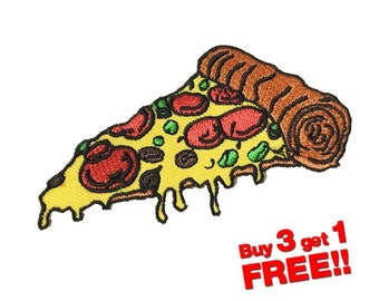 Pizza Applique IRON ON PATCH funny patches Badge pizza patch