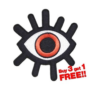 The Red Eye Applique IRON ON PATCH funny patches Eye Patch lucky eye