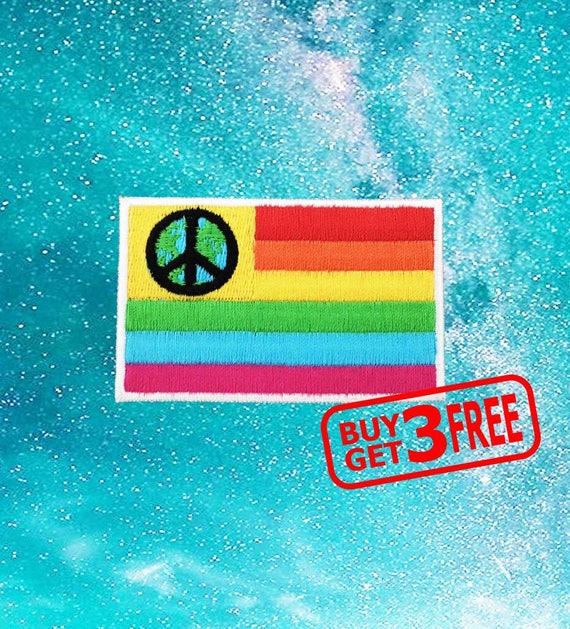 Peace colorful Ø7,4 Application badges Iron on patches War Is Not the answer