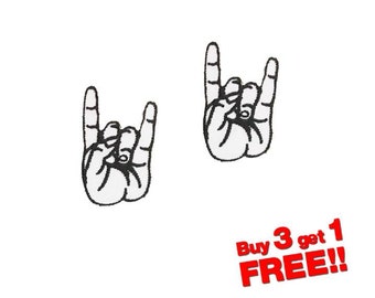 2pcs Mini White Horns Hand Iron On Patch funny patches Mini Patch Small Patch Embroidered Patch