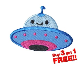 Cute Ufo Alien Nasa Applique Iron on patch funny patches Badge UFO patch