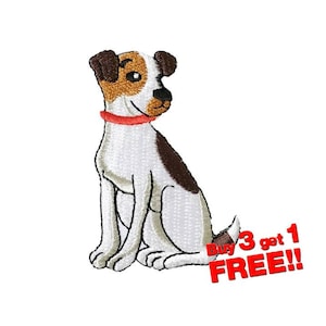 Jack Russell Terrier Dog Applique IRON ON PATCH funny patches Badge dog patch