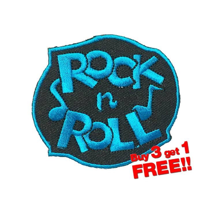 Rock N Roll Applique IRON ON PATCH Funny Patches Music Patch 