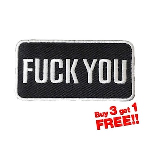 F.ck You Applique IRON ON PATCH funny patches Badge