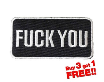 F.ck You Applique IRON ON PATCH funny patches Badge