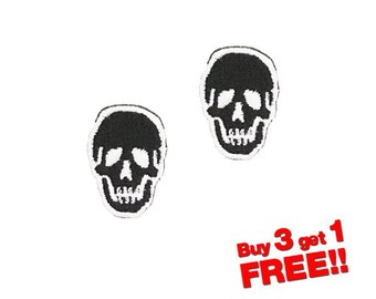 2pcs Mini Skull04 Iron On Patch funny patches Mini Patch Small Patch Embroidered