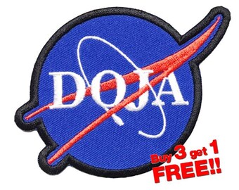 Nasa Doja Logo IRON ON PATCH funny patches Badge Nasa Patch Applique Embroidered