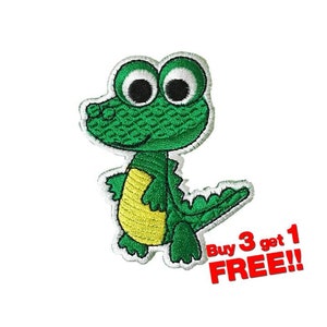 Crocodile Junior Applique FERRO NO PATCH emblema engraçado