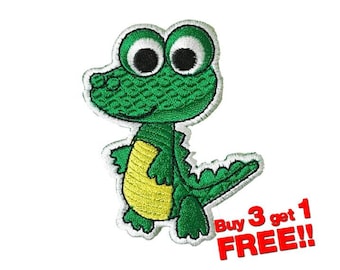 Crocodile Junior Applique IRON ON PATCH funny patches Badge