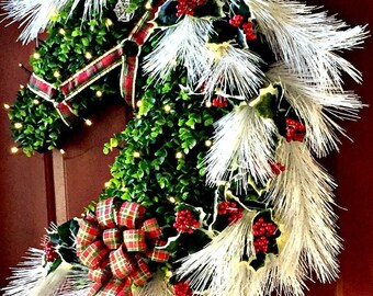 christmas horse etsy
