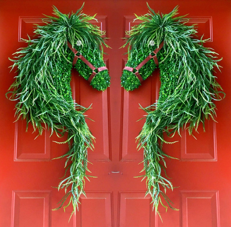 Horse Head Wreath Horse Wreath Large Horse Head Wreath Etsy