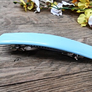 Hair Barrette Light Blue Acrylic Plastic Hair Pin Clip Barettes Barretts Accessories Bun Holder Women Hair Jewelry Pick Women Hair Jewelry