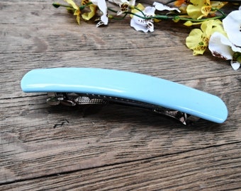 Hair Barrette Light Blue Acrylic Plastic Hair Pin Clip Barettes Barretts Accessories Bun Holder Women Hair Jewelry Pick Women Hair Jewelry