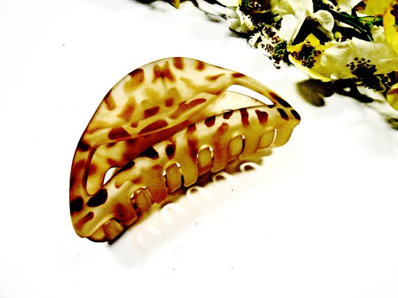 Jaw Claw Hair Clip Barrette Brown Bow Bun Holder Maker Etsy