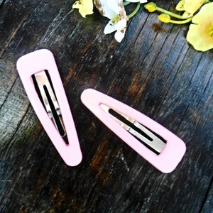 Snap Hair Pink Clip 4 pieces Set French Style Hairpins Hair Clips Pin Jewelry Accessories Plastic Bun Holder Maker Acrylic Women Girl Gift