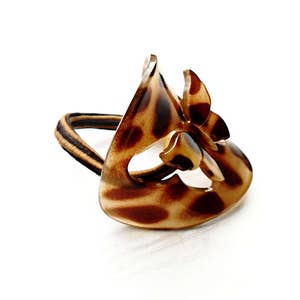 Cabello Scrunchie acrílico Pony soporte de cola soporte de pelo Arco de pelo Maker elástico marrón mariposa tortuga concha plástico celluloides acetato accesorio