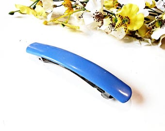 Hair Barrette Blue Acrylic Celluloid Acetate Plastic Hair Pin Clip Barettes Hair Barretts Accessories Hair Bun Holder Women Hair Jewelry