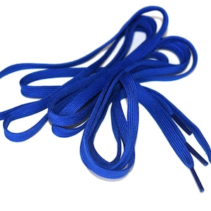 Shoe Lace Dark Royal Blue Polyester Shoelaces Bootlaces Sport Sneakers Gym Shoes Boots Laces Accessories Women Men Unisex Sport Wear