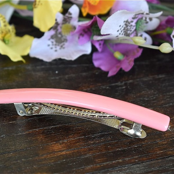 Hair Barrette Pink Hair Pin Clip Barettes Hair Barretts Hair Accessory Acrylic Plastic Bun Holder Maker Pick Girl Women Hair Jewelry