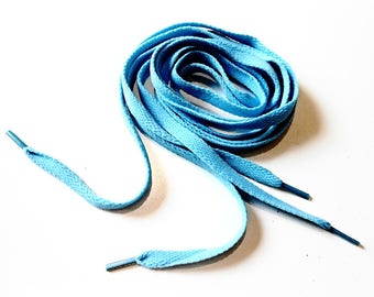 Shoe Lace Light Blue Polyester Shoelaces Bootlaces Sport Sneakers Gym Shoes Boots Laces Accessories
