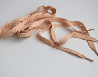 Shoe Lace 51" Shanpagne Color Polyester Flat Wide Shoelaces Bootlaces Sport Sneakers Gym Shoes Boots Accessories Women Men Unisex Sport Wear