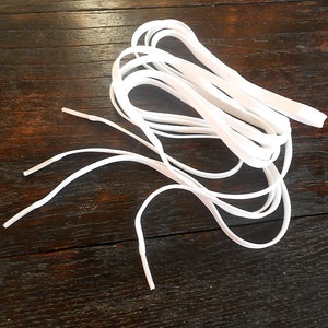 Shoe Lace Snow White Polyester Shoelaces Bootlaces Sport Sneakers Gym Shoes Boots Laces Accessories Women Men Unisex Sport Wear