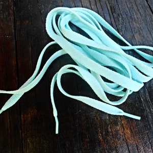Shoe Lace 46" Light Mint Green Polyester Shoelaces Bootlaces Sport Sneakers Gym Shoes Boots Laces Accessories Women Men Unisex Sport Wear