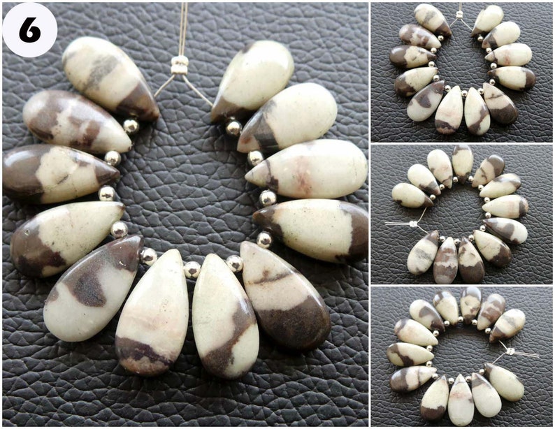 RGP11 Coconut Jasper Gemstone Briolette Natural Coconut Jasper Pear Beads Briolette Coconut Jasper Smooth Beads