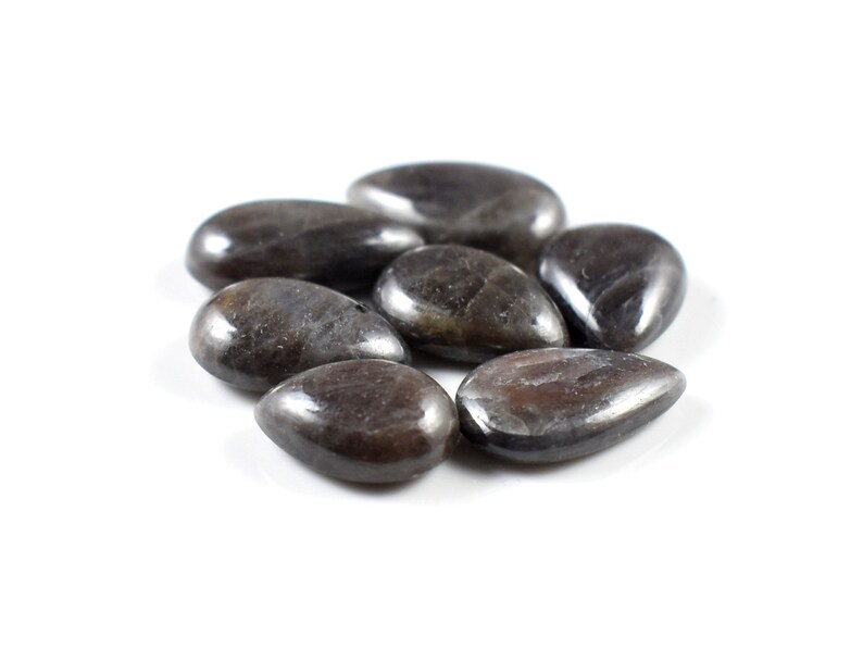Natural Wonder Sapphire Cabochon Sapphire Gemstone Silver Sapphire Cabochon Smooth Pear Shape 7 Pcs Lot 10x8-13x7 MM RGP108-05