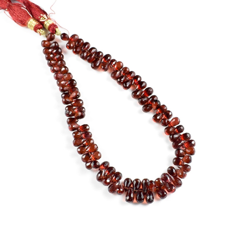 6-8 MM 9 Strand Red Garnet Teardrop Beads Natural Garnet Teardrop Gemstone Briolette Garnet Faceted Drop Briolette RGP71-04