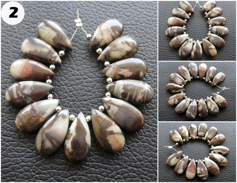 RGP11 Coconut Jasper Gemstone Briolette Natural Coconut Jasper Pear Beads Briolette Coconut Jasper Smooth Beads