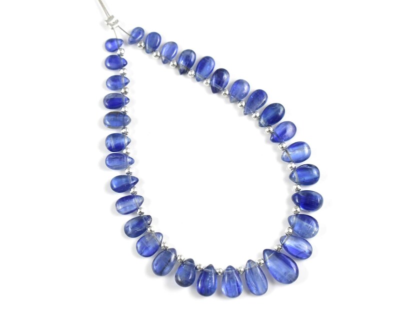 RGP310-05 Natural Blue Kyanite Beads Blue Kynite Gemstone 100/% Natural Blue Kyanite Jewelry Use Loose Kyanite 5x3-11x6 MM 32 Pcs Briolette