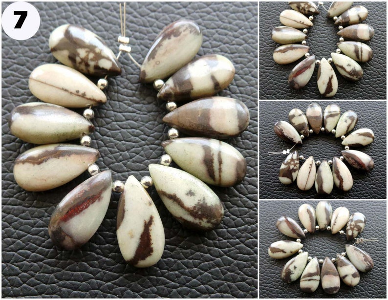 RGP11 Coconut Jasper Gemstone Briolette Natural Coconut Jasper Pear Beads Briolette Coconut Jasper Smooth Beads