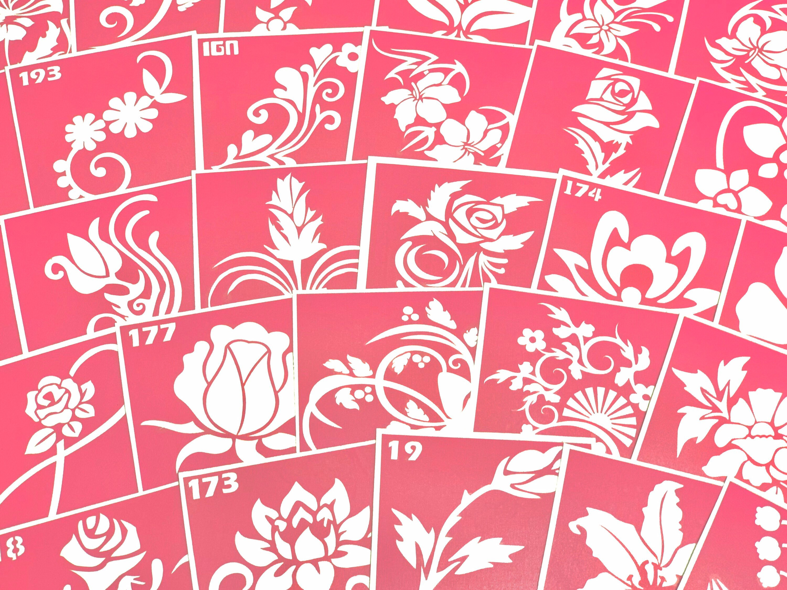 Temporary Tattoo Stencils Set of 35 Flowers for Glitter Etsy UK