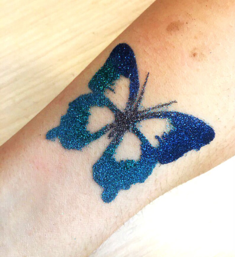 22 Pcs Stencils for Temporary Tattoos Butterflies Set. Glitter Etsy