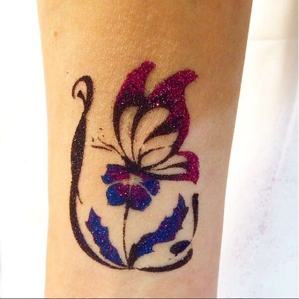 35 pcs Stencils for art tattoo Flowers set. Glitter tattoo. | Etsy