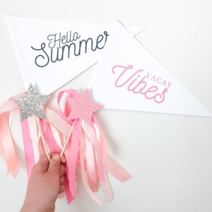 Hello Summer Pennant Flag