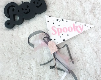 Spooky Halloween Pennant Flag