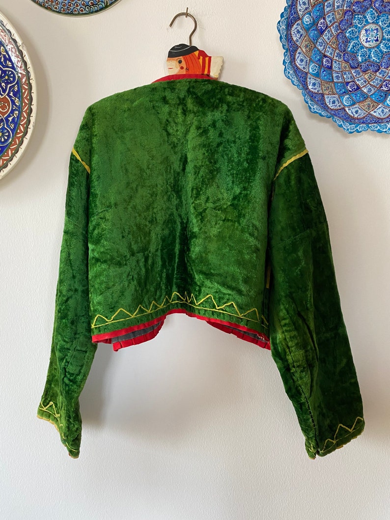 velvet Ottoman Greek antique vest handmade jacket antique embroidery vintage