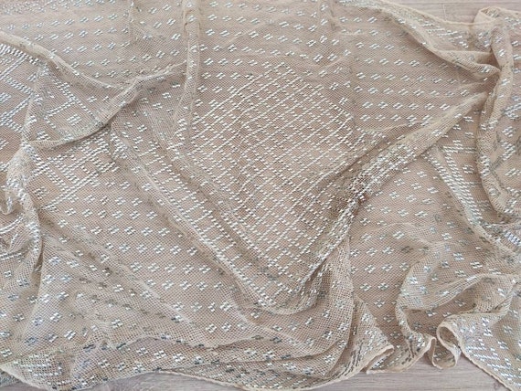 Egyptian antique scarf, Azute Shawl,  tablecloth,… - image 3