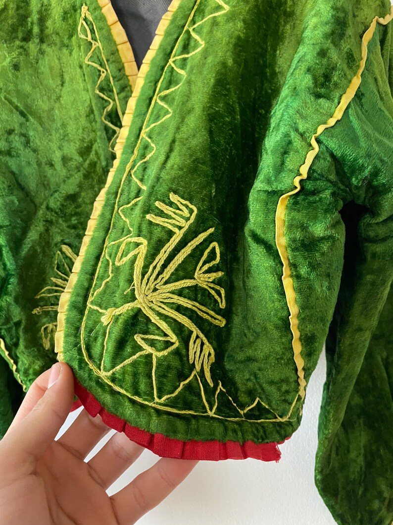 velvet Ottoman Greek antique vest handmade jacket antique embroidery vintage
