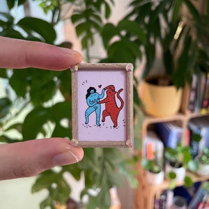 Magnet mini paintings - handmade