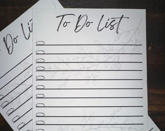 Lista delle cose da fare floreali: agenda giornaliera minimalista (download PDF)