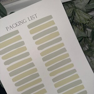 Blank Packing List, Packing List, Travel List, Vacation List, What to Pack, What do I need