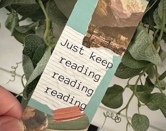 Bookmark, marker, place holder, book lovers, Just keep reading, reading, digital download