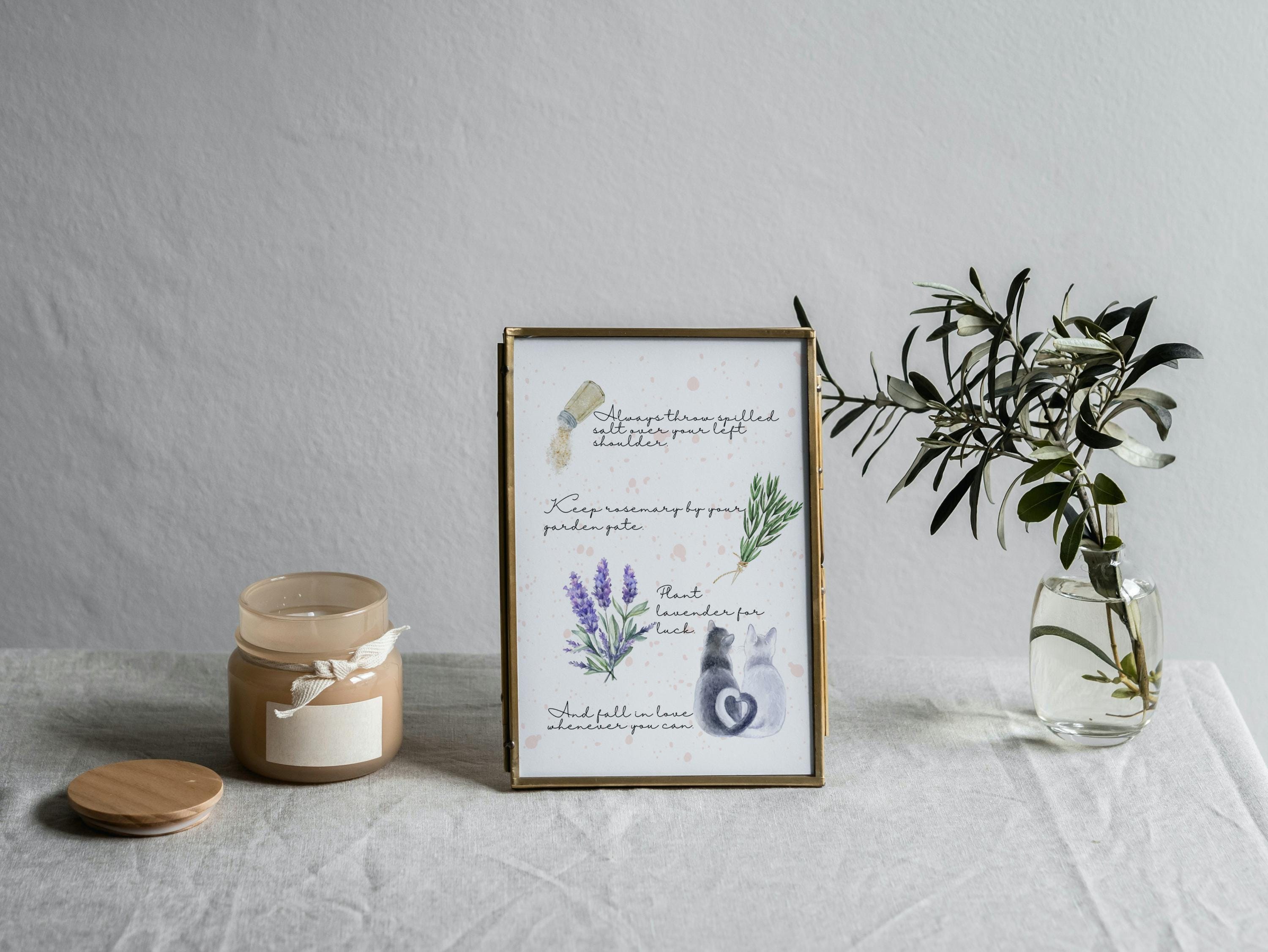 Practical Magic Quote Print: Salt, Rosemary, Lavender Wall Sign ...