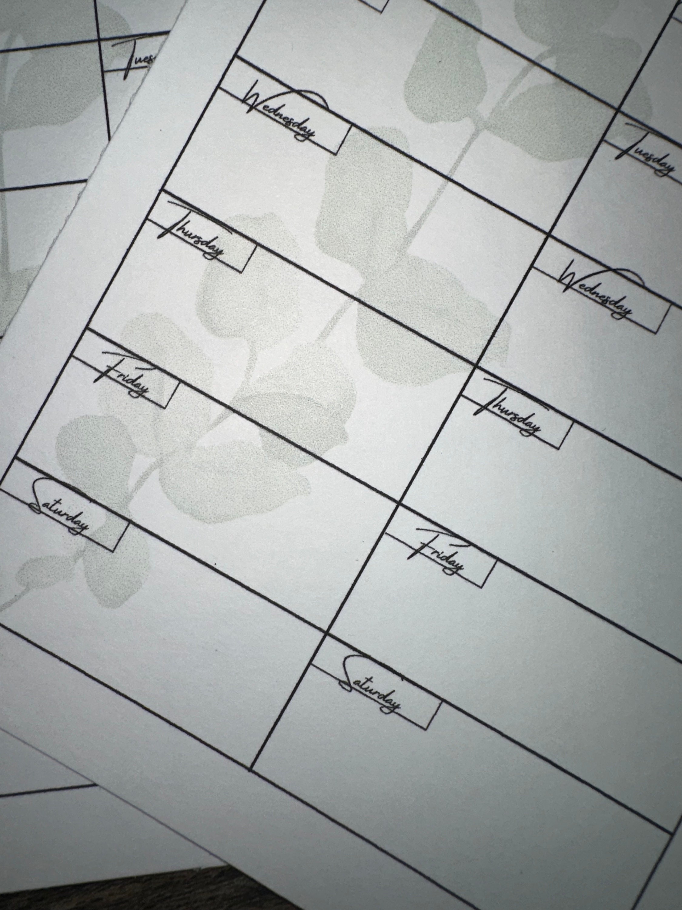 Floral Weekly Meal Planner: Printable Menu List (PDF Download) - Etsy